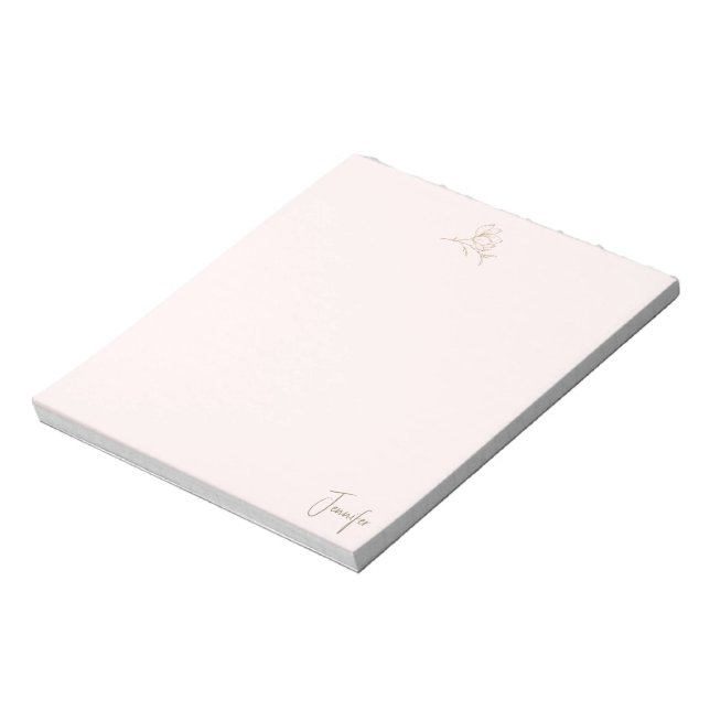 Gold and Blush Women's  Notepad (Rotated)