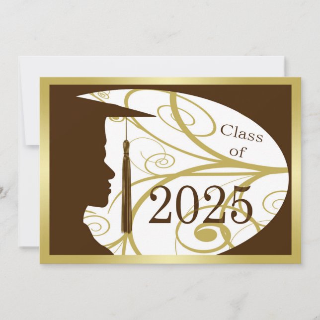 Gold and Brown Man Silhouette 2025 Card (Front)