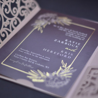 Gold and Burgundy Peony Invite