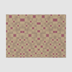 Gold and Burgundy Weave pattern Tissue Paper