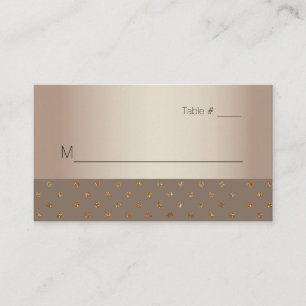 Gold and Champagne Wedding Escort Card