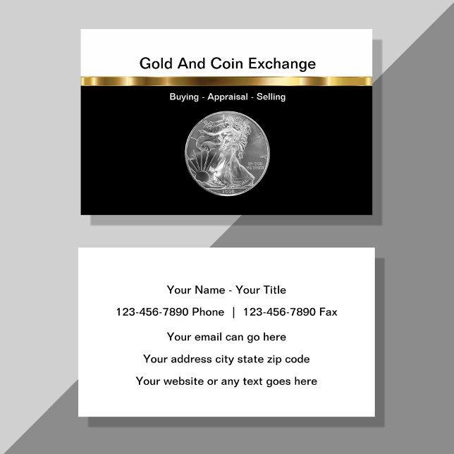 Gold And Coin Collecting Business Card (Creator Uploaded)