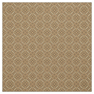 Gold and Cream Medallions Pattern Fabric