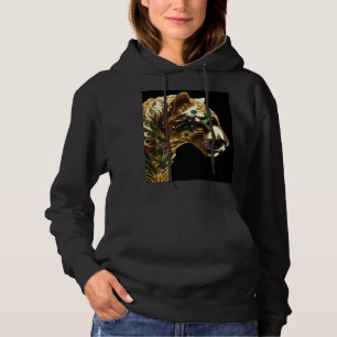 Gold And Emerald Jaguar Design, Hoodie