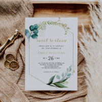 Gold and Eucalyptus Sweet Sixteen Birthday Party