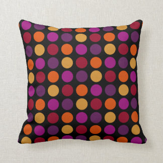 Gold and Fireworks Polka Throw Pillow