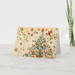 Gold and Glitter Christmas Tree Design Card