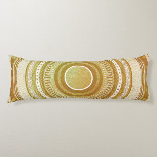 Gold and Glitter Mandala Body Pillow