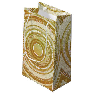 Gold and Glitter Mandala Small Gift Bag
