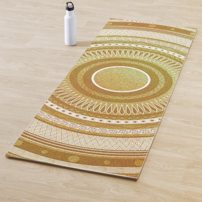 Gold and Glitter Mandala Yoga Mat (In Situ)