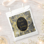 Gold and Gray Agate 21st Birthday Favour Bag<br><div class="desc">Pretty birthday party favor bag with gray and gold geode marble agate. The words can be changed to suit your own details or requirements. Would be perfect for any age and even sweet sixteen.</div>