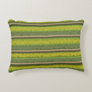 Gold and Green Accent Pillow