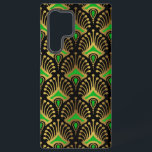 Gold and green Art Deco pattern on black  Samsung Galaxy Case<br><div class="desc">Gold and green Art Deco pattern over a black background.</div>