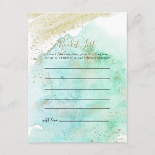 Gold and Green Bucket List Cards