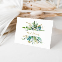Gold and Green Eucalyptus Maid of Honour Thank You