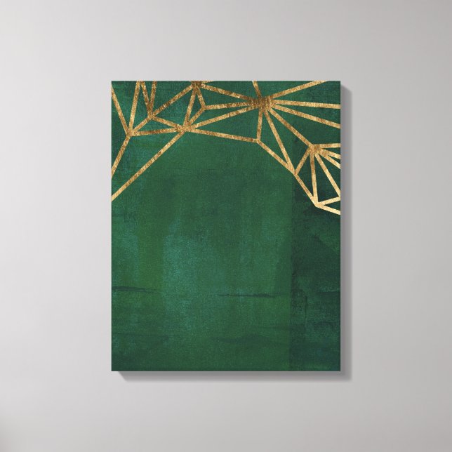 Gold and Green Jungle Web Canvas Print (Front)
