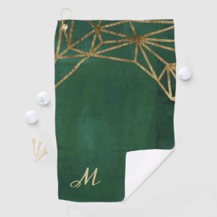 Gold and Green Jungle Web Golf Towel
