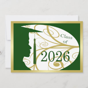 Gold and Green Man Silhouette 2026 Card
