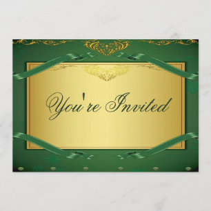 Gold and Green Party Invitation