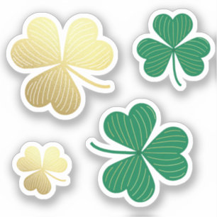 Gold And Green Shamrock Happy St Patrick's Day  