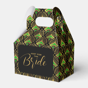Gold and Greene Art Deco Pattern Custom Favor Box