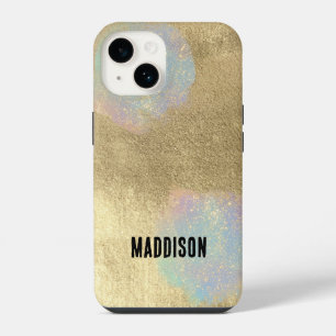 Gold And iridescent Glitter Texture iPhone 14 Case