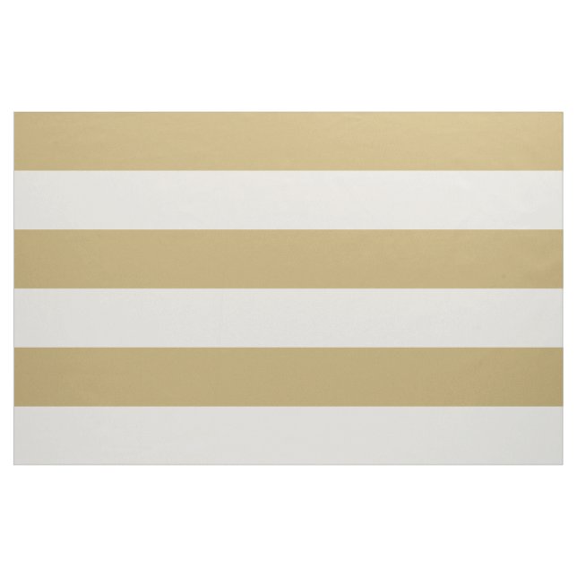 Gold and Ivory Wide Stripes Large Scale Fabric (Yard)