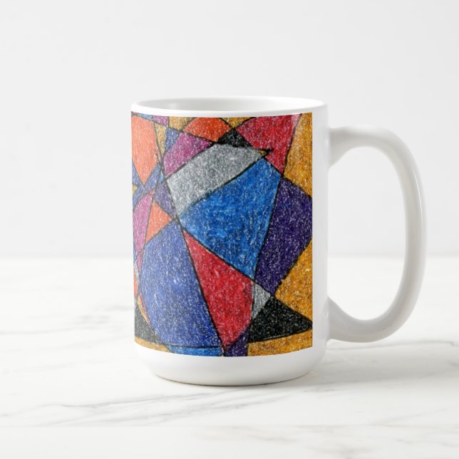 "Gold and Jewels" Abstract Design Mug (Right)