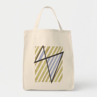 Gold and Lavender Stripes Motif Bag