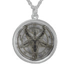 Gold and marble Baphomet Necklace