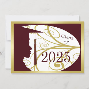 Gold and Maroon Man Silhouette 2025 Card