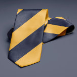 Gold and Navy Blue Stripes Tie<br><div class="desc">Stylish nautical stripes pattern in bold and classic colours perfect for the office or a night downtown.</div>