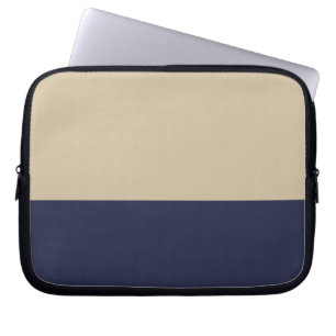 Gold and Navy Neoprene Laptop Sleeve