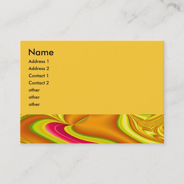 gold and pink abstract business card (Front)