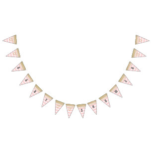 Gold and Pink Baby Shower Banner
