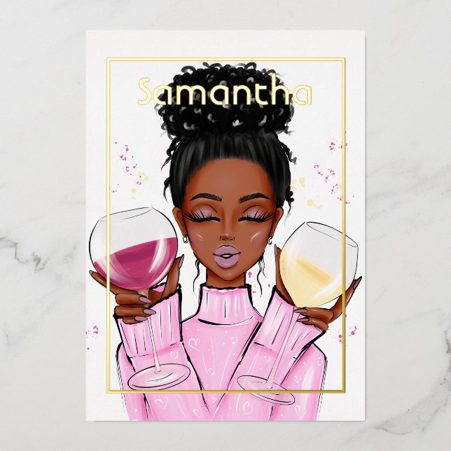 Gold and Pink Birthday Party (Front)