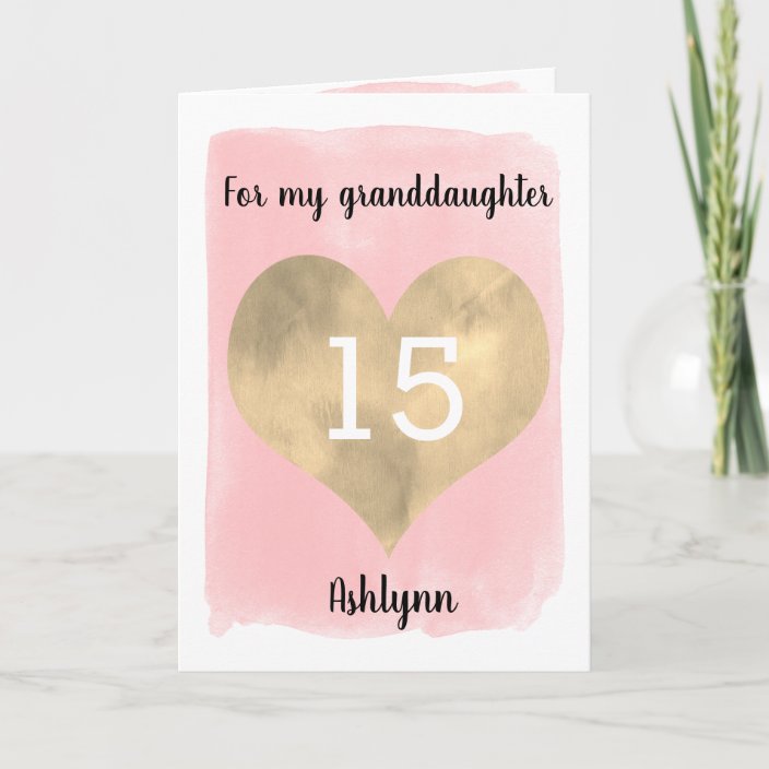 granddaughter 15th birthday card