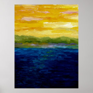 Gold and Pink Sunset Poster