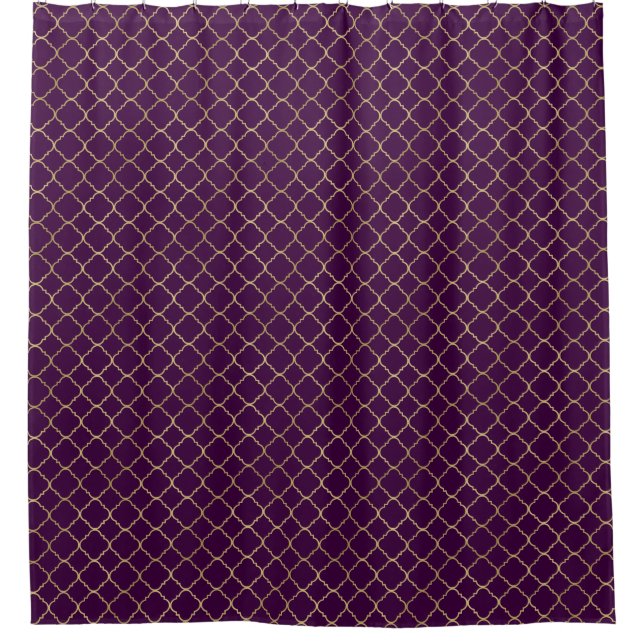 Gold and Purple Chic Quatrefoil (Front)