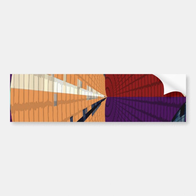 Gold and Purple Diamond Pyramid Patterns 12 Bumper Sticker (Front)