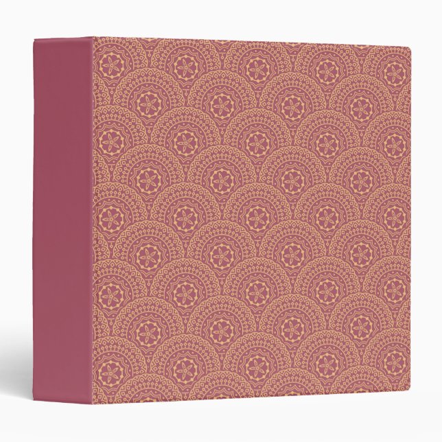 Gold and purple mandala waves pattern binder (Front/Spine)