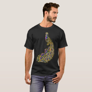 Gold and purple peacock glimmering brightly T-Shirt
