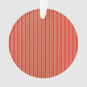 Gold and Red Christmas Stripes Ornament