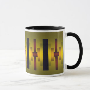 Gold and red industrial look coffee mug