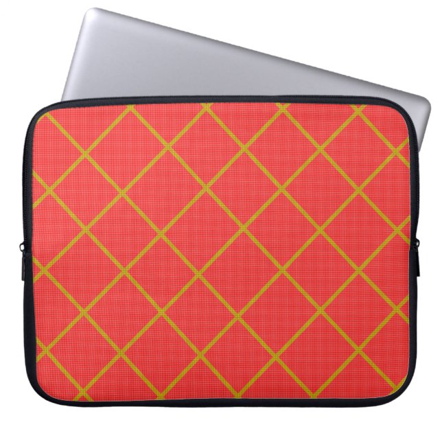 Gold and Red Laptop Sleeve (Front)