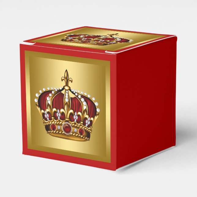Gold and Red Prince Favor Box (Front Side)