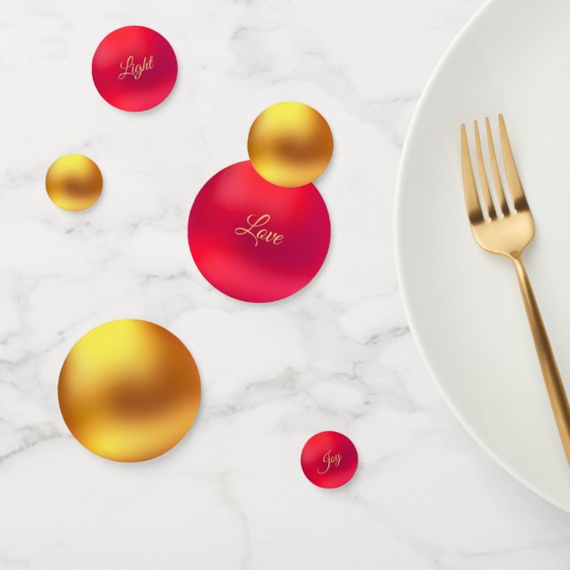 Gold and Red Table Confetti (Group)