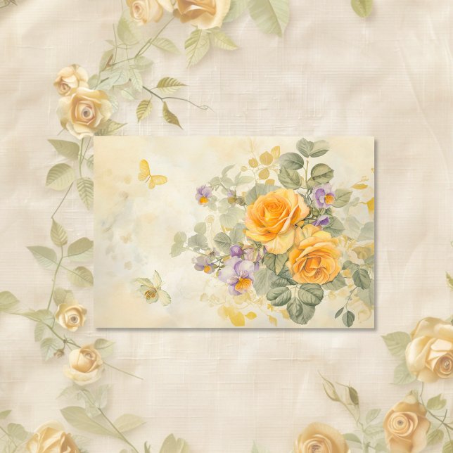 Gold and Roses 50th Wedding Anniversary Wrapping Paper Sheet (Gold Yellow Roses 50th Wedding Anniversary Wrapping Paper Sheets (3))