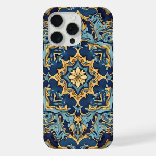 Gold and ruby ​​engraving iPhone 15 pro max case