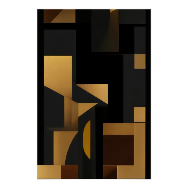 Gold and Shadow: The Dance of Forms Poster (Front)